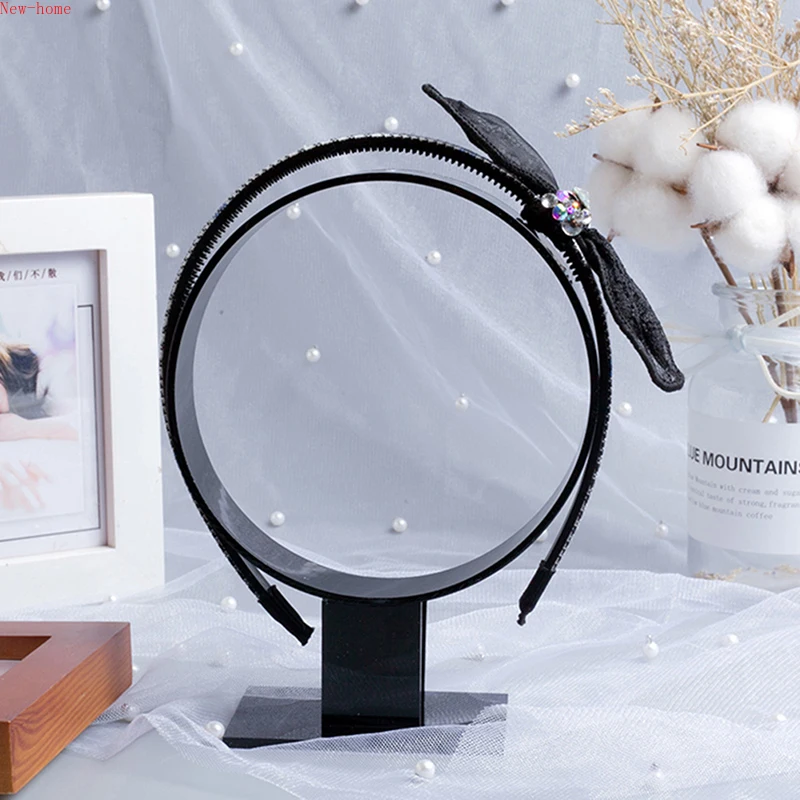 Acrylic Headband Holder Hair Accessories Hair Band Headgear Display Stand Black Jewelry Holder Household Storage Display Stand