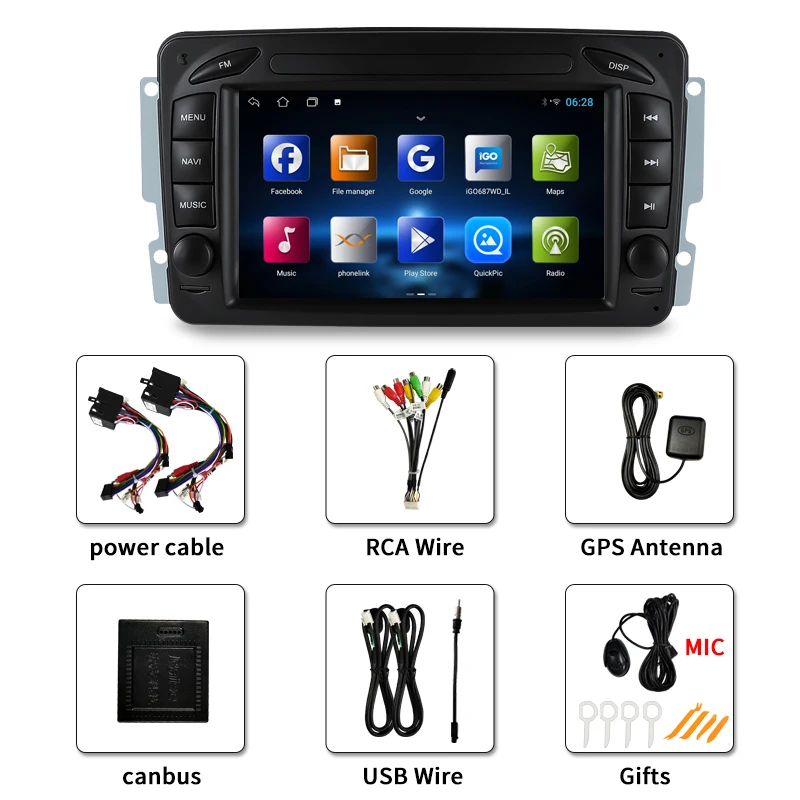 Заводская цена 2Din Android Bluetooth динамик GPS навигация Carplay автомобильный видеоплеер