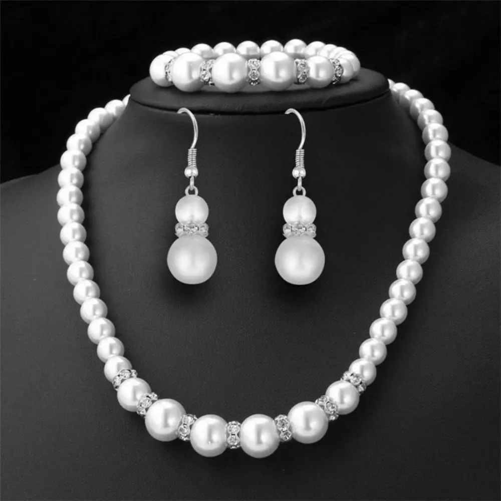 

Ring Birthday Imitation Pearl Earrings Women Jewelry Accessories Wedding Jewelry Ladies Jewelry Set Bridal Necklace