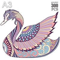 unique wooden animal jigsaw puzzles for adults kids holiday party gifts children family games toys bird wooden puzzles