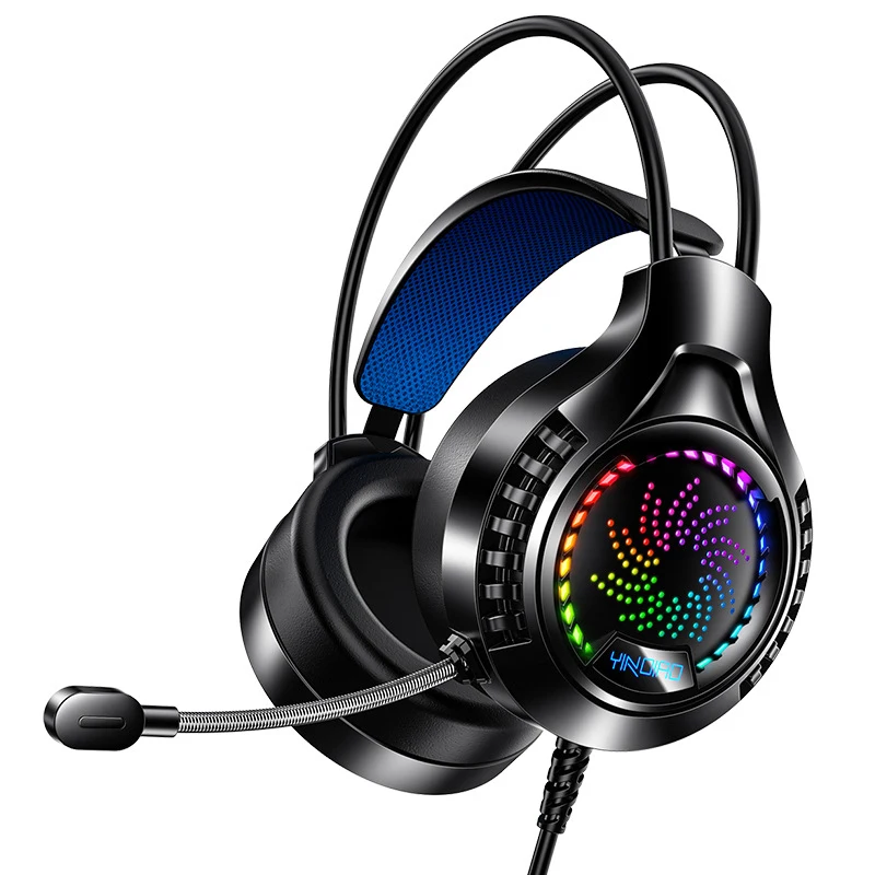 

G2000 Gaming Headset Deep Bass Stereo Casque Wired Headphone Glowing Earphone with Microphone for PS5 PC Laptop