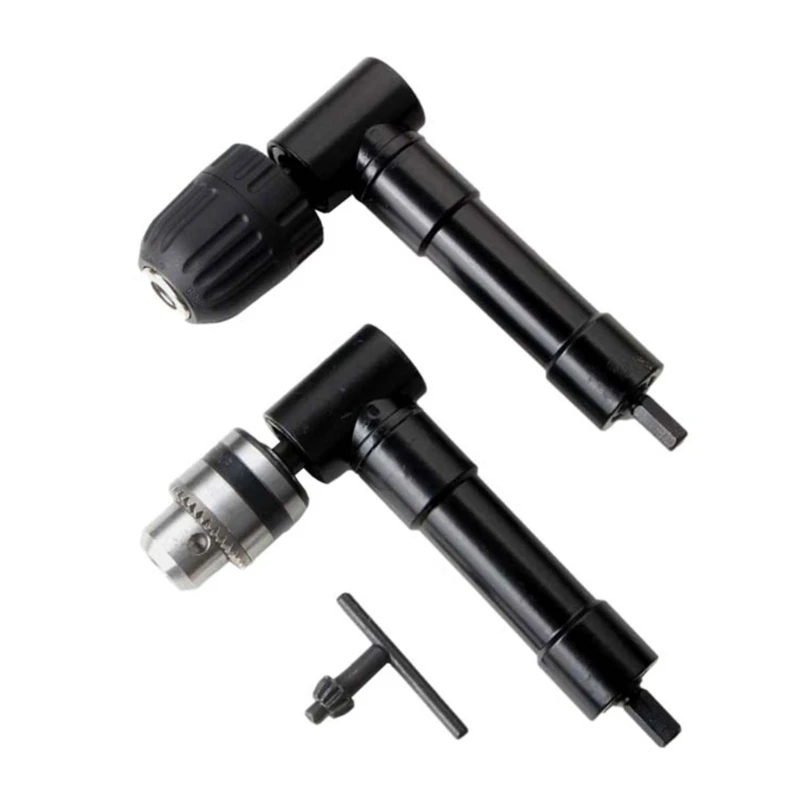 

90 Degree Right Angle Keyless Chuck Impact Drill Adapter Electric Power Cordless Drill Attachment Angle Adaptor