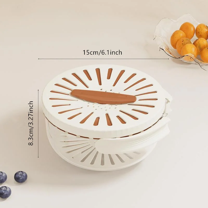 

Многофункциональная Кухонная Корзина-ситечко С Крышкой-ситом И Ручкой, Миска Для Мытья Фруктов И Овощей, Контейнер Для Хранения