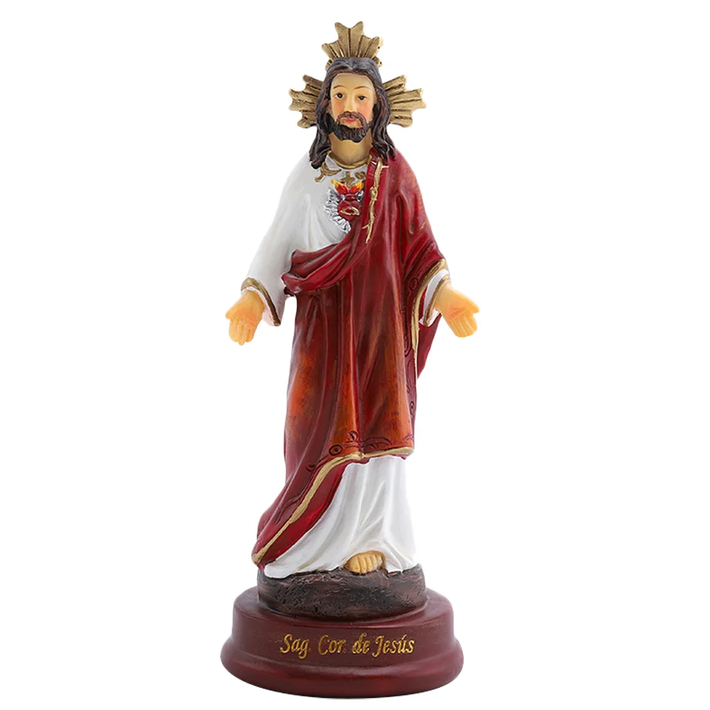 

Jesus Statue Ornament Resin Craft Church Decoration Religious Adornment