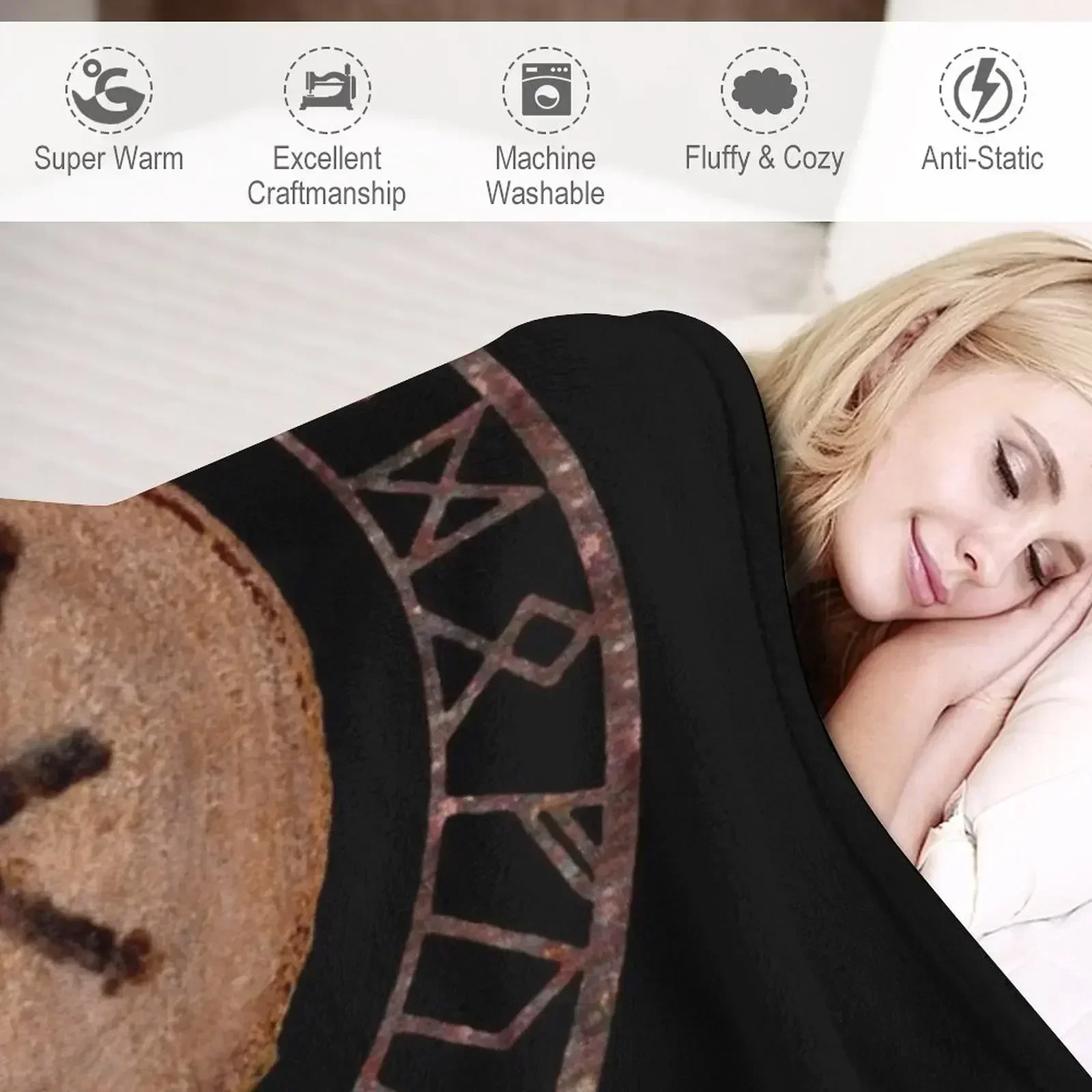 Одеяло Algiz Elder Futhark с руной теплое роскошное одеяло для дивана