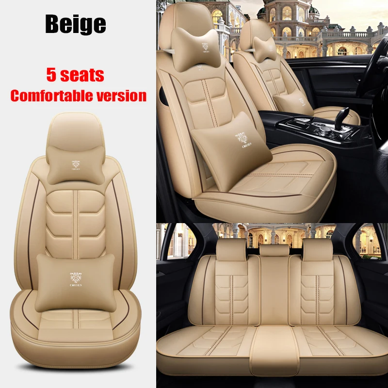 

YOTONWAN Leather Car Seat Cover for BYD all models FO F3 SURUI SIRUI F6 G3 M6 L3 G5 G6 S6 S7 E6 E5 car accessories 5 seats