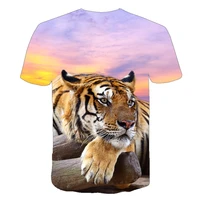 new tiger 3d printing men ladies kids t shirts funny fashion cool animal print top breathable lightweight summer short sleeves