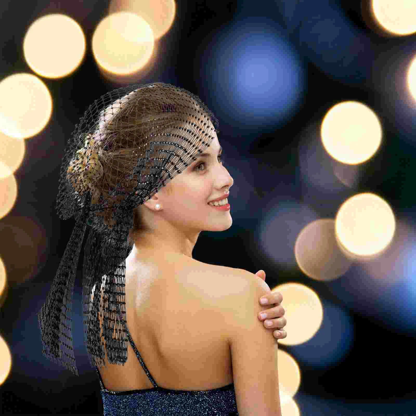 Ажурная шляпа со вспышкой и бриллиантами шарф головной убор для женщин повязка