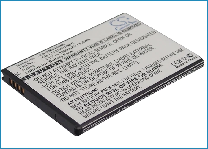 

CS 1500mAh battery for Samsung Galaxy Nexus, GT-i9250, Nexus Prime EB-L1F2HBU, EB-L1F2HVU, EB-L1F2KVK