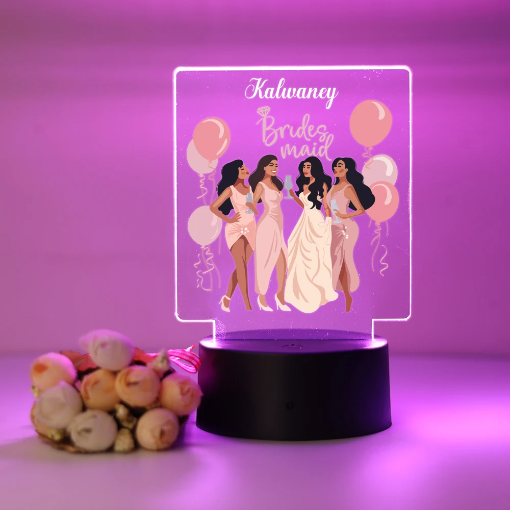 Индивидуализированная Свадебная креативная настольная прикроватная лампа на