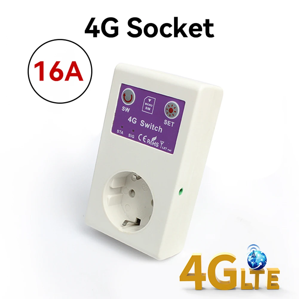 

Настенная розетка 4G 16 А для умного дома, дистанционное управление через приложение, выключатель питания для домашних водонагревателей, кон...