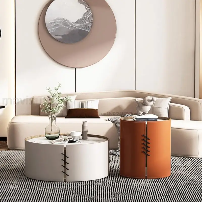 

Nordic Bright Pandora Rock Board Coffee Table Combination Set Of Two Modern Light Luxury Hotel Home Living Room Furniture