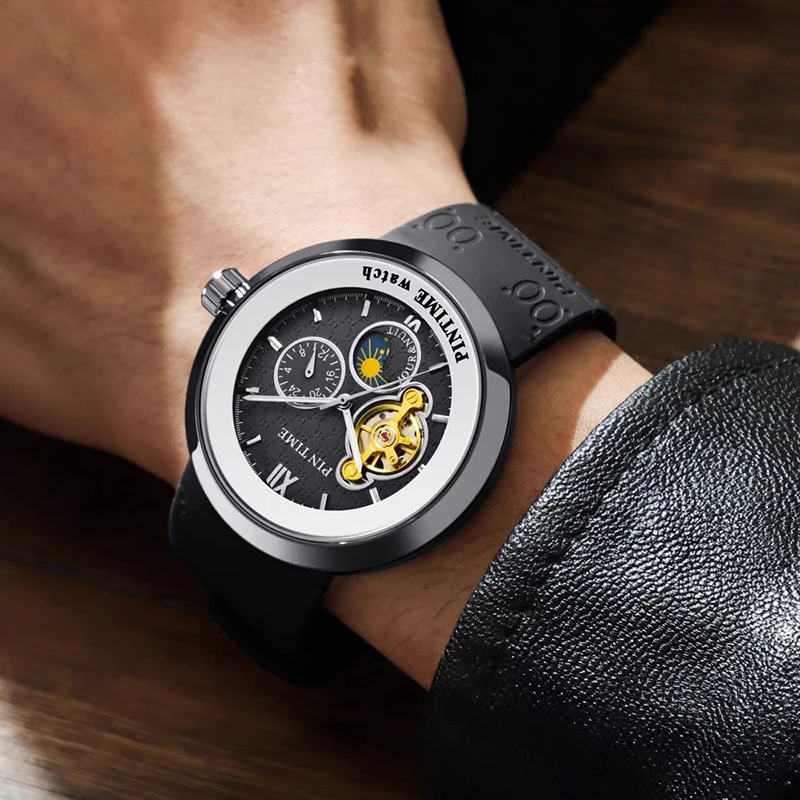 Часы мужские автоматические механические наручные часы с оригинальным