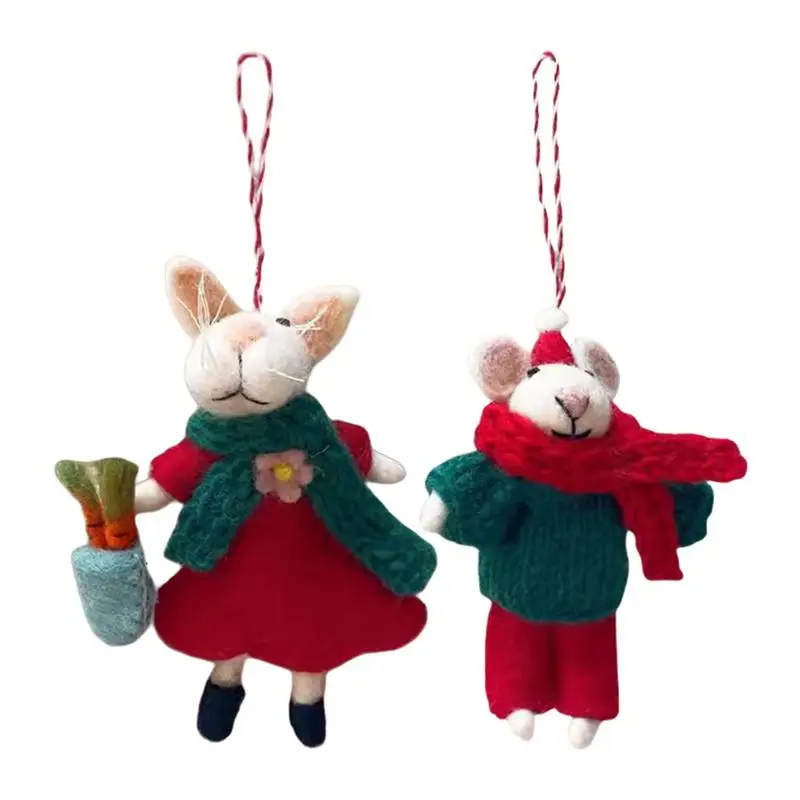 Украшение для рождественской елки ручной шерстяной фетр подвеска в виде