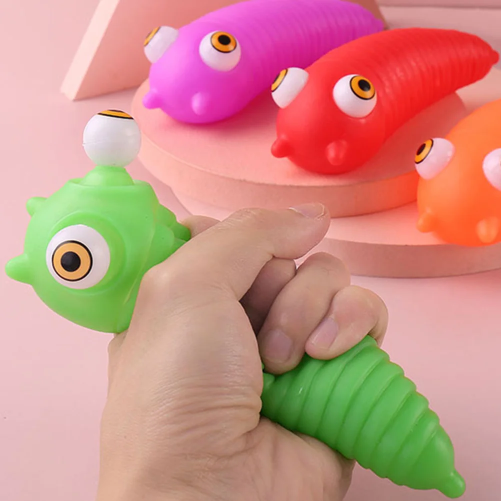 

3 Pcs Pinch Music Squeeze Toys Stress Reliever Caterpillar Pvc Sensory Fidget Kids Toddler Relief