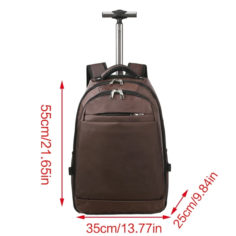 Рюкзак для ноутбука на колесиках брызгозащищенный колледжа работы компьютера