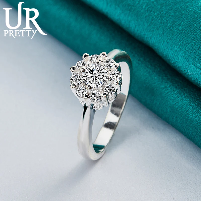 

925 Sterling Silver 7-10# AAA Zircon Ring for Woman Gifts Engagement Wedding Anniversary Fashion Jewelry