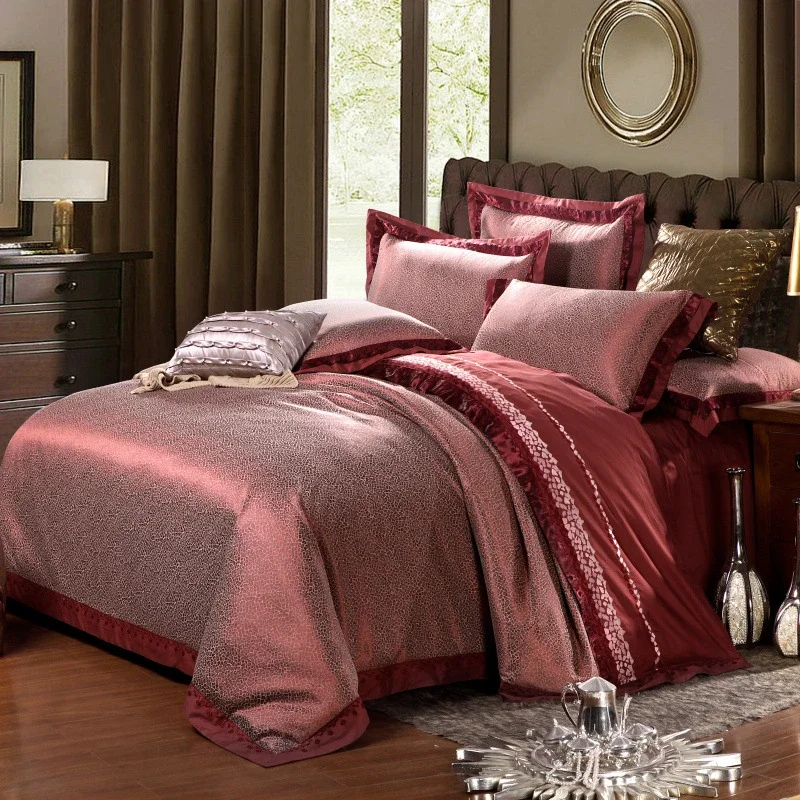 

style satin jacquard four piece set