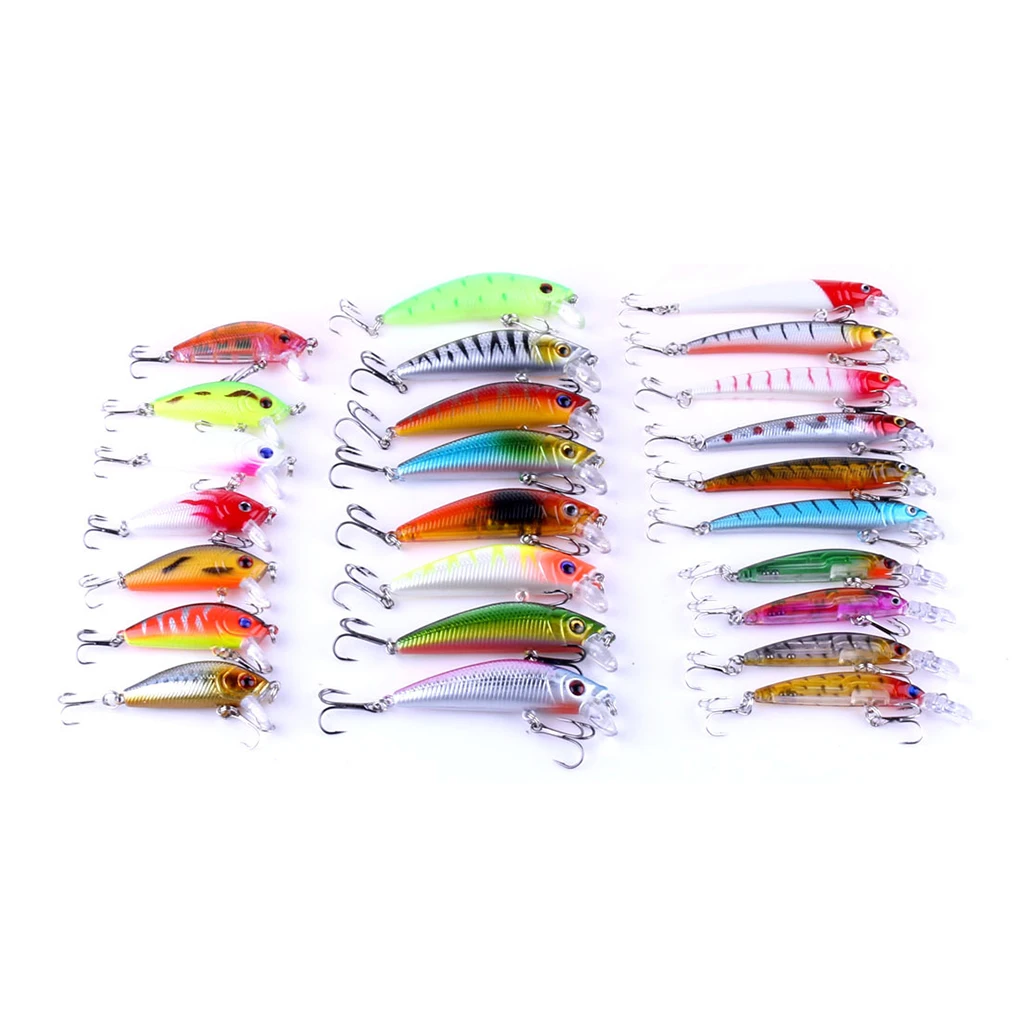 

26PCS Set Colorful Ocean River Fishhook Fishing Hook Lure Minnow Salmon Fish Lure Trout Artificial Bait