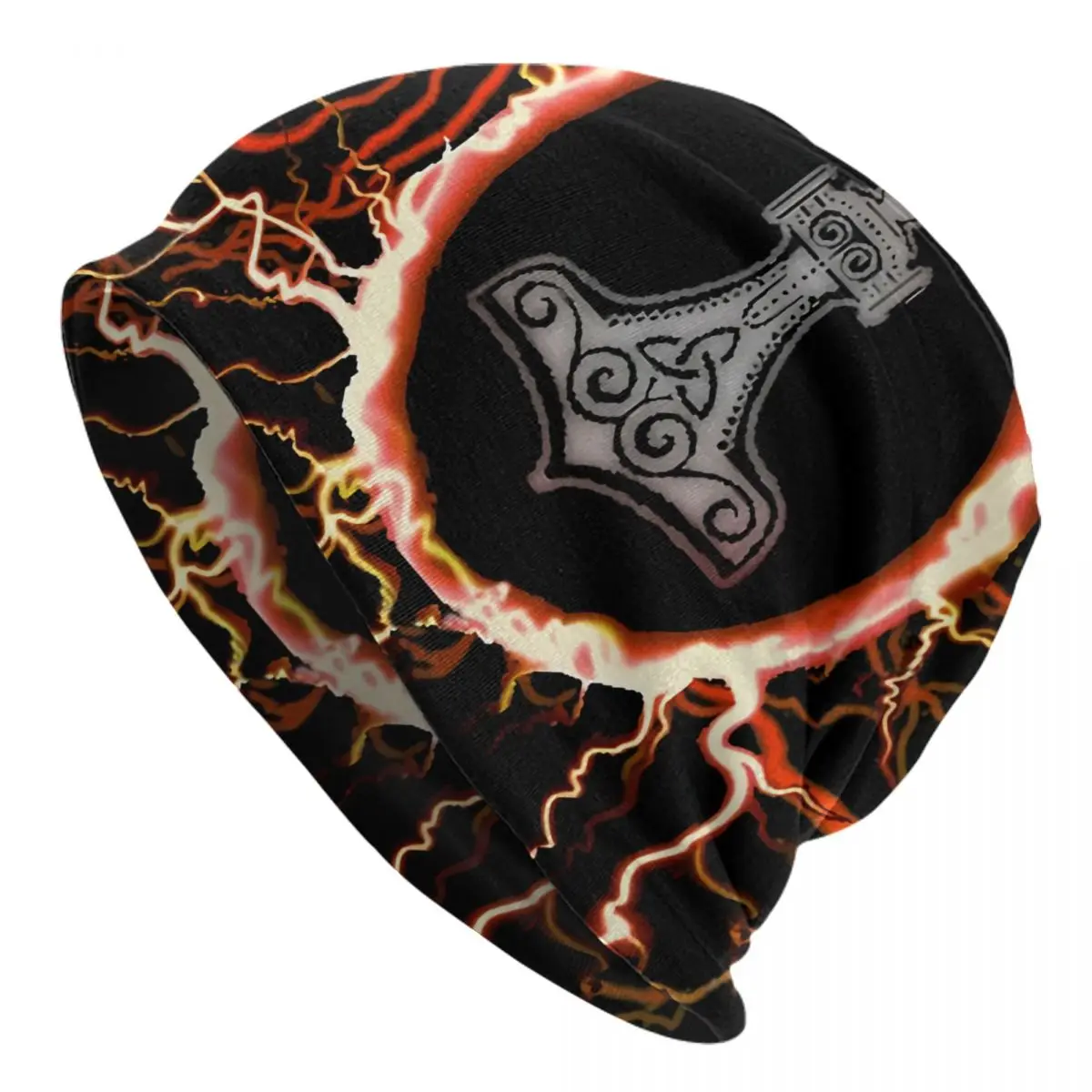 

Тонкие шапочки Thors Hammer, облегающие шапки, модные шапки для мужчин и женщин, Лыжные шапки Северной мифологии викингов, шляпы, шапки