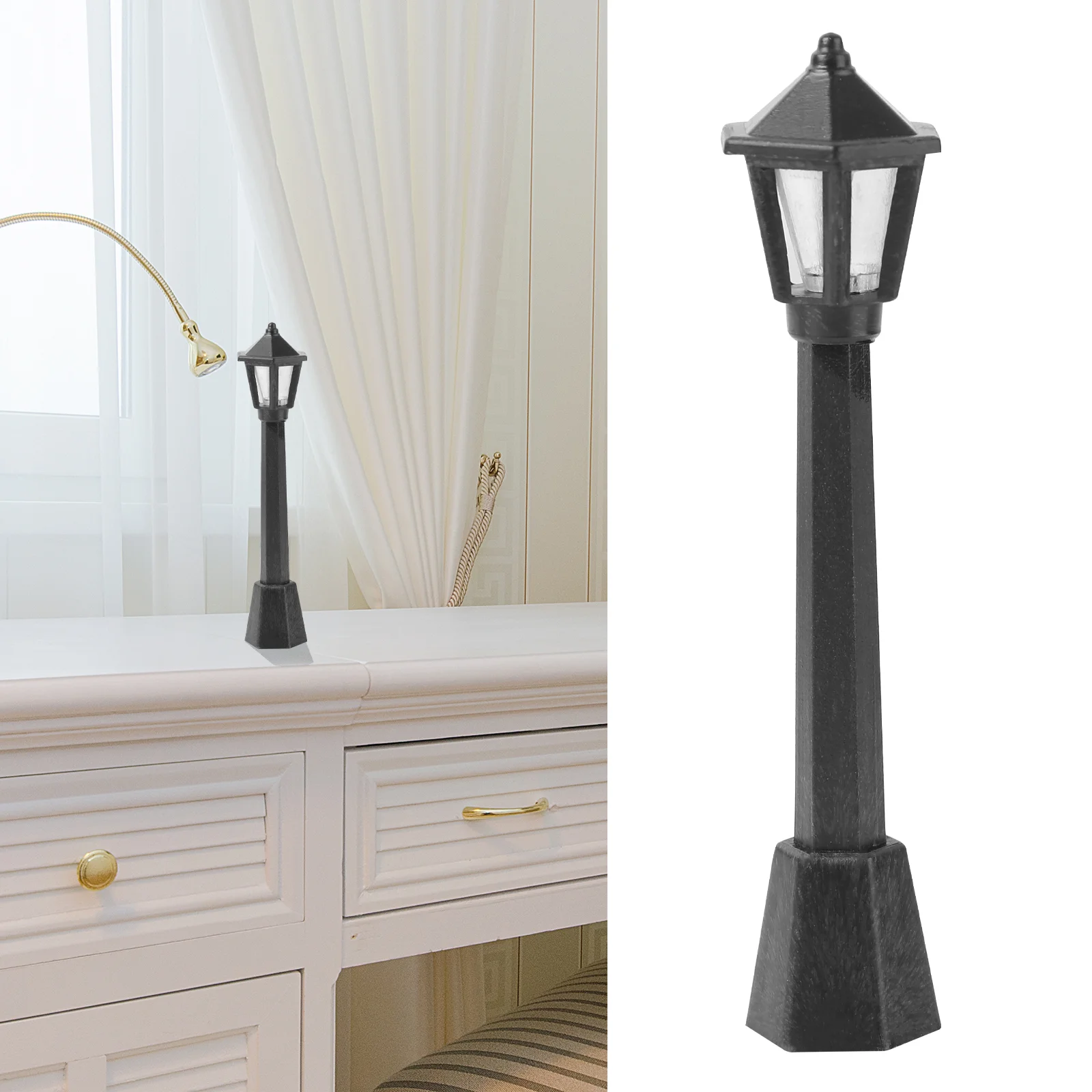 

Kids Toys Outdoor Decor Model Streetlights Miniature Street Lights Mini Resin Street Lamps Fairy Mini Garden Christmas Decor