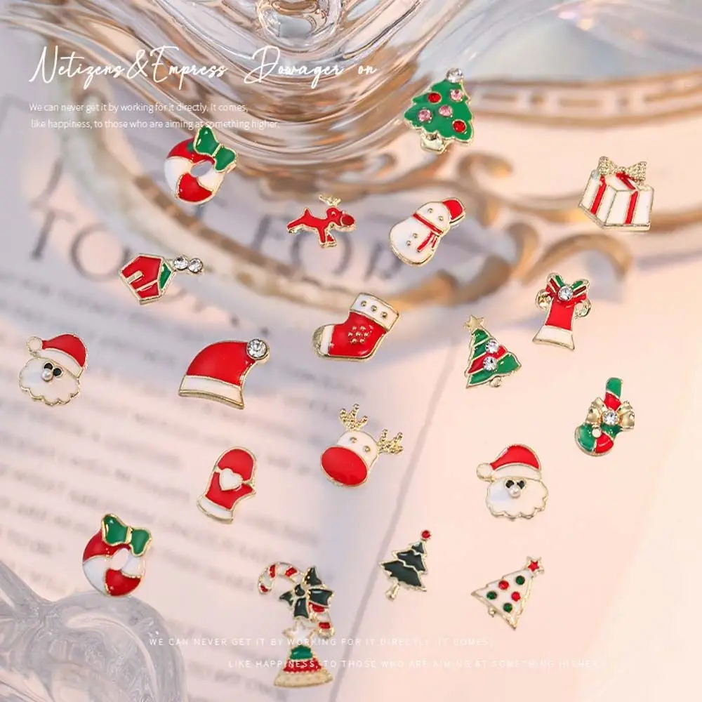 

Красочный маникюр, рождественские украшения для ногтей, Рождественская елка, украшение для ногтей, снеговик, рождественские украшения для ногтей