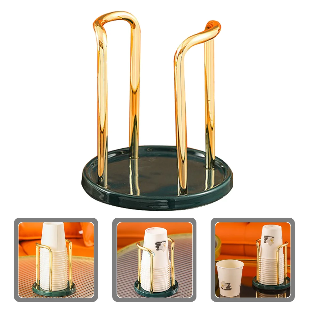 

Cup Holder Dispenser Paper Coffee Organizer Bathroom Storage Rack Holders Station Mouthwash Desktop Lid Countertop Supplies