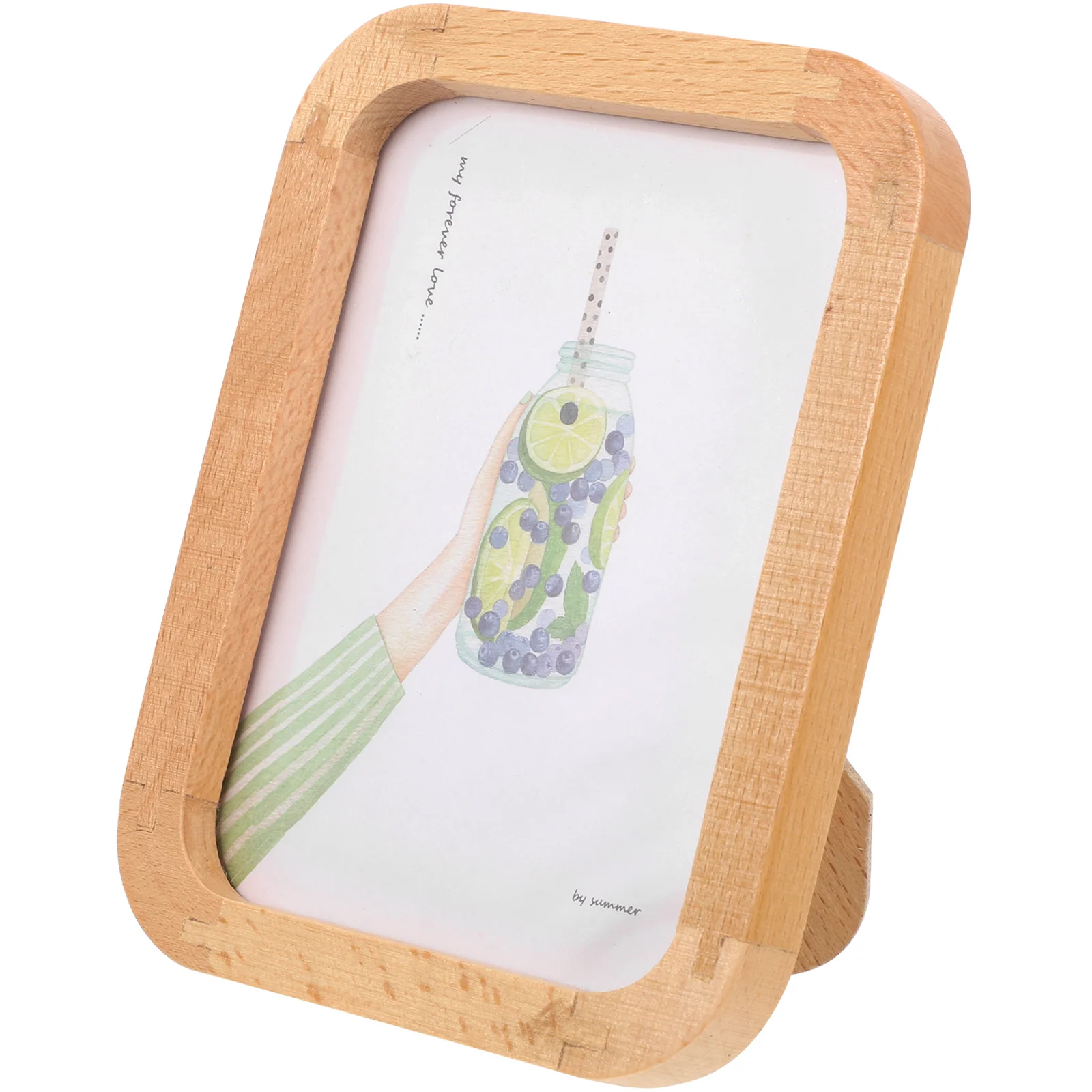 

Wood Picture Frame Round Corner Photo Frame Desktop Display Picture Frame