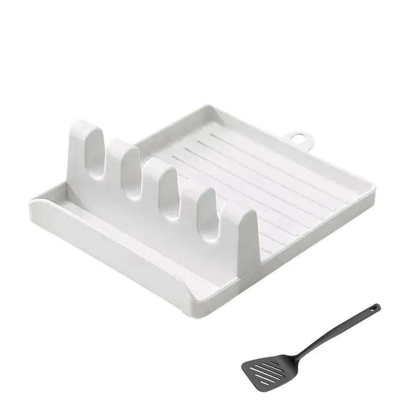 

Spatula Rack Holder Utensil Holder For Kitchen Counter Extra Long Drip Pad Fit Multiple Utensils Ladles No Mess Countertops Keep