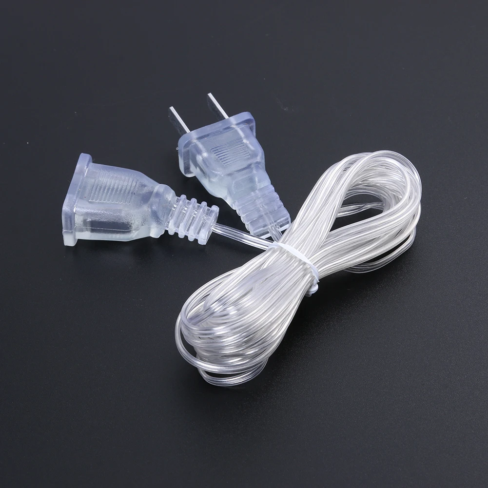 

3M Cable Plug White Led light string Extension Standard Power Extension Cord For Home Holiday String Light Christmas