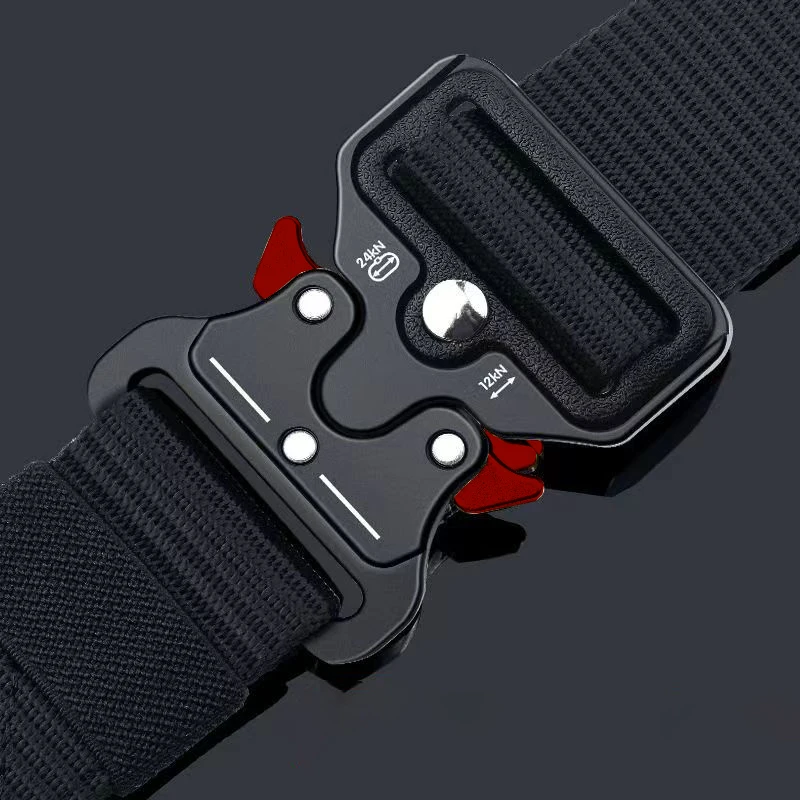 Genuine tactical belt quick release outdoor military belt soft real nylon sports accessories men and women black jeans belt
