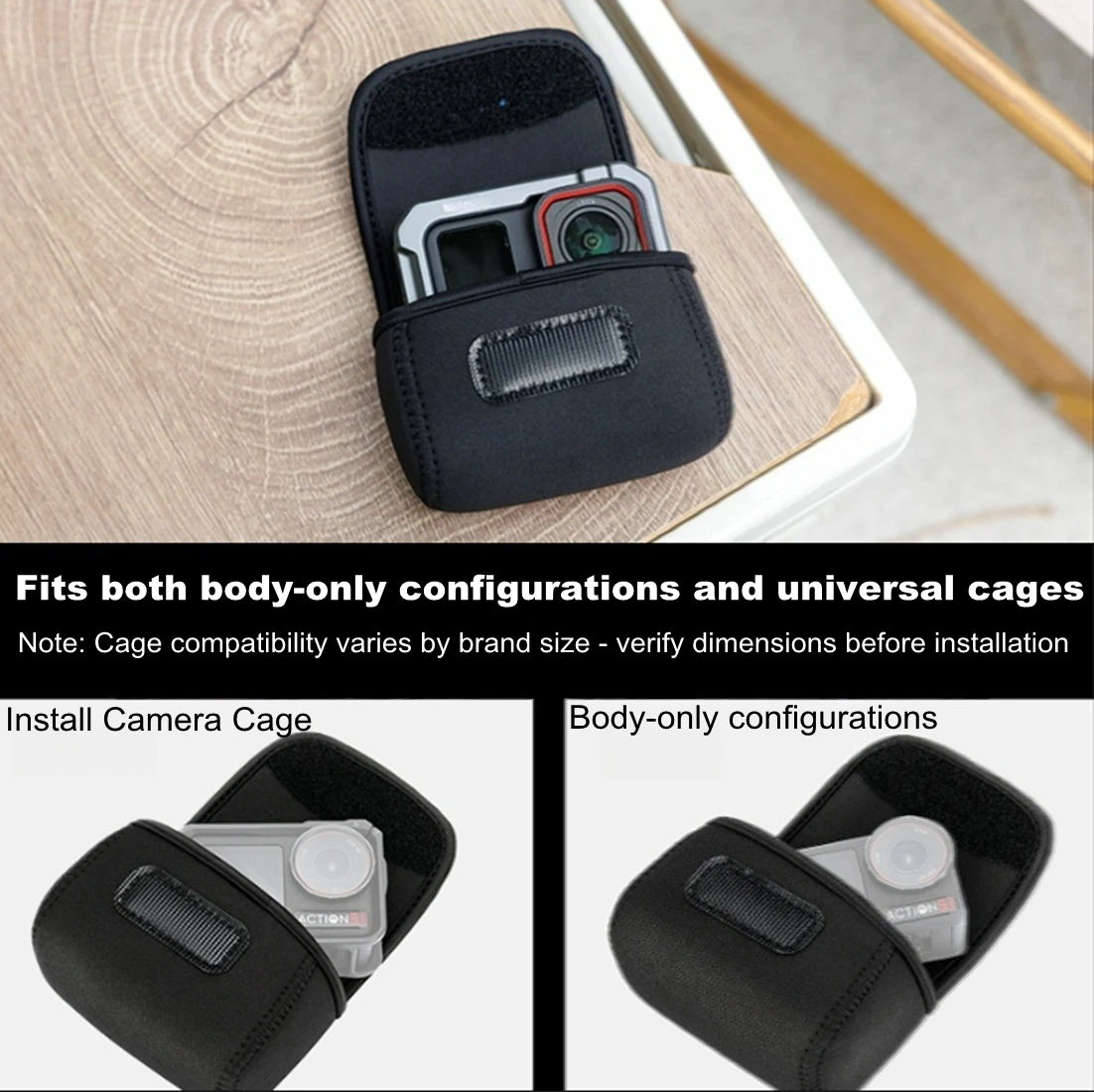 Сумка для хранения, чехол с карабином для DJI Action, Insta360 Ace, Gopro Hero Range, портативная водонепроницаемая сумка для переноски (art.: 3920d2020ac32) - 3920d2020ac32