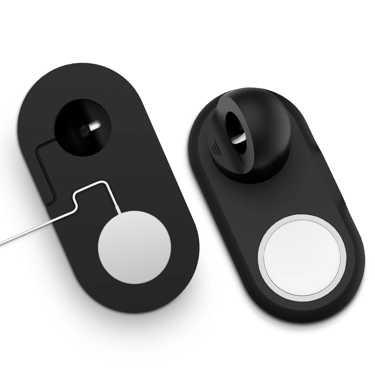 2 In 1 Watch Earphone Silicone Charging Stand for Apple Watch Series 7 6 5 4 3 2 1 SE IWatch IPhone Airpods Charger Dock Station