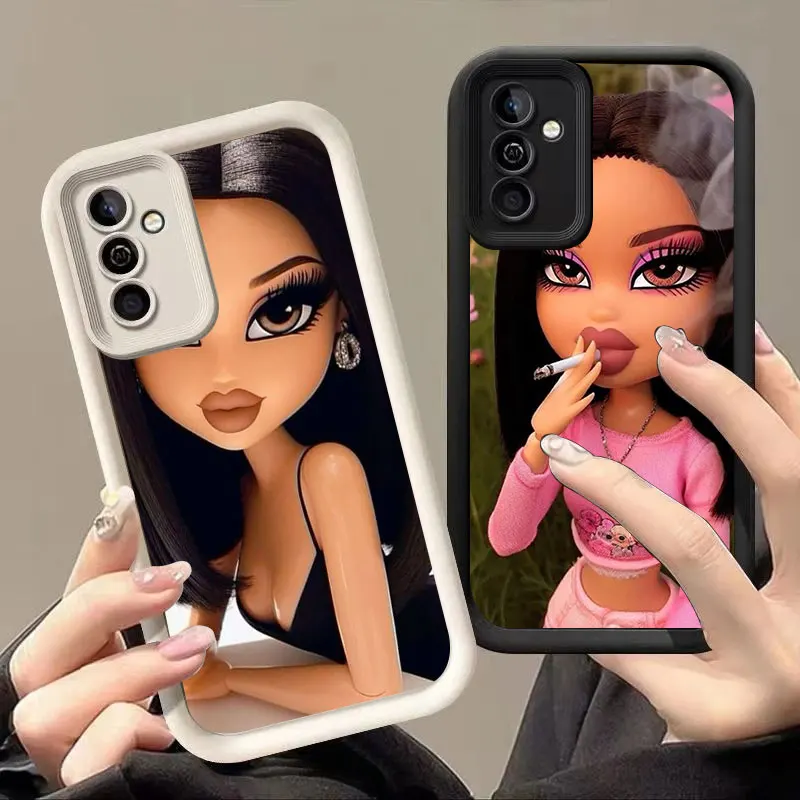 Cartoon Bratz Doll Phone Case For Samsung A13 A33 A34 A35 A52S A53 A54 A73 5G A12 A14 A15 A22 A23 A24 A25 A31 A32 A51 A71