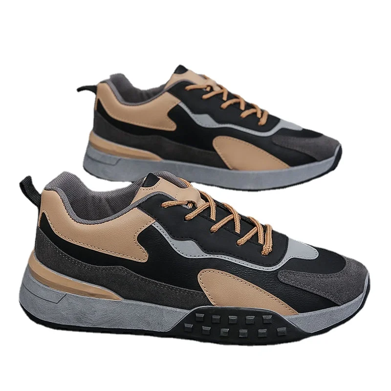 

New Men's Running Shoes Spring PU Leather Blade Sneakers High Quality Outdoor Lightweight Breathable Men's Sneakers