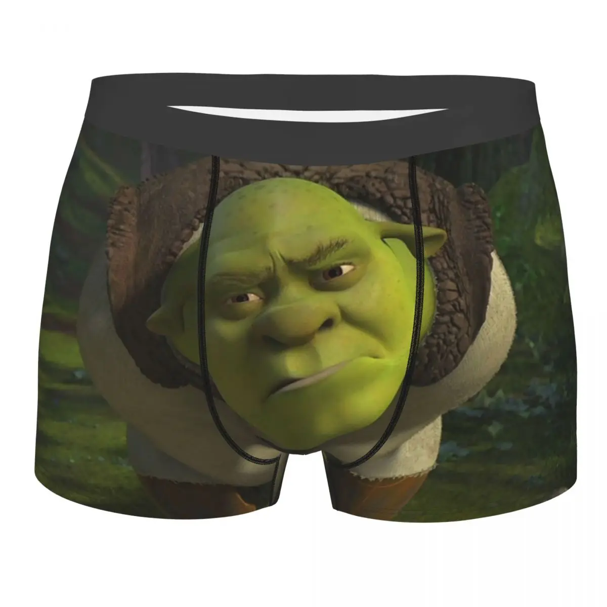 

Man Boxer Briefs Shorts Panties Funny Anime Shrek Cartoon Mid Waist Underwear Homme Funny Underpants