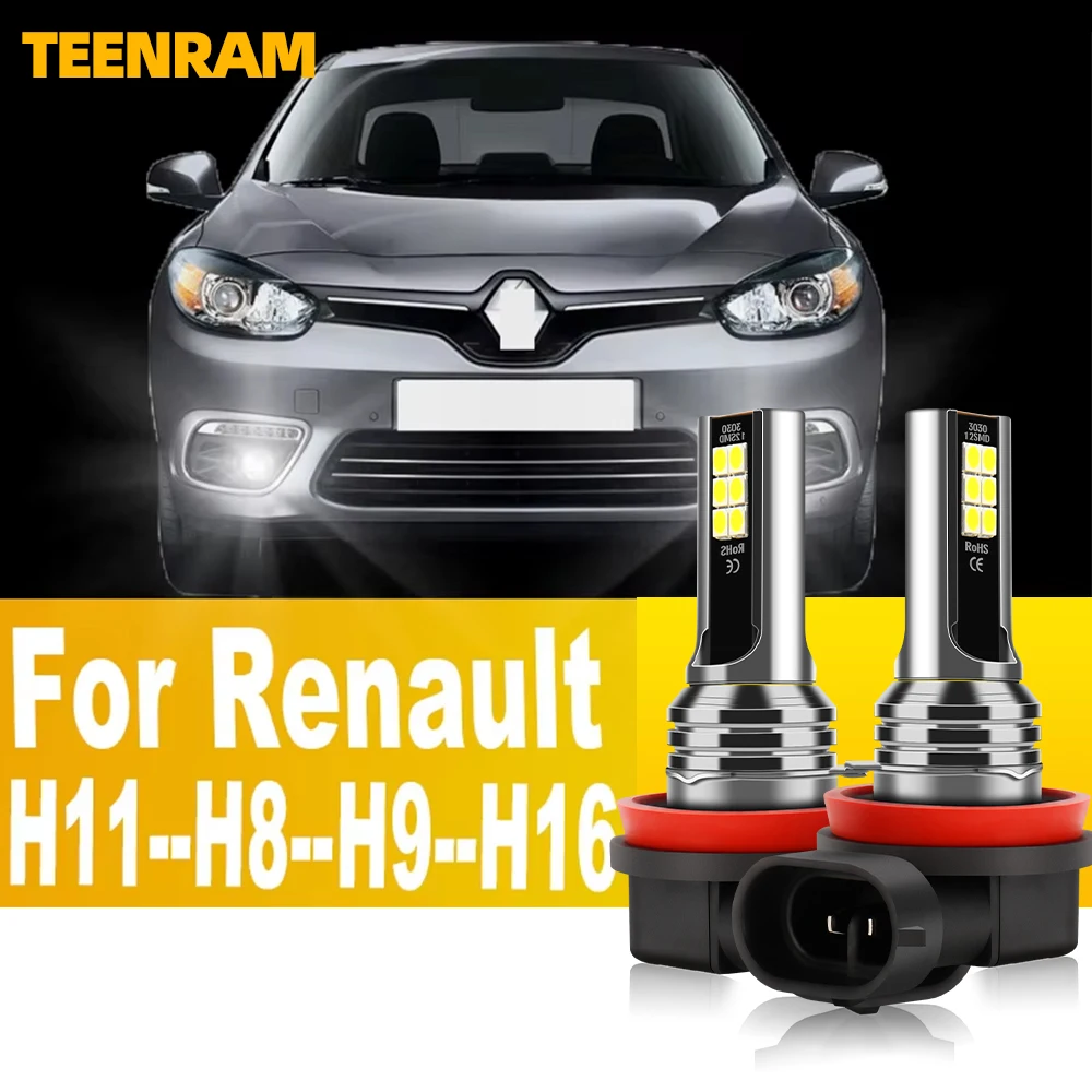 2 шт. светодиодные противотуманные фары H8 H9 H11 H16JP автомобильная лампа 12 В 6000 К для