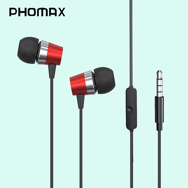 

Универсальные стерео наушники PHOMAX 3,5 мм, портативная Проводная гарнитура с микрофоном для Samsung galaxy/S6/s7 Xiaomi MP3 ПК
