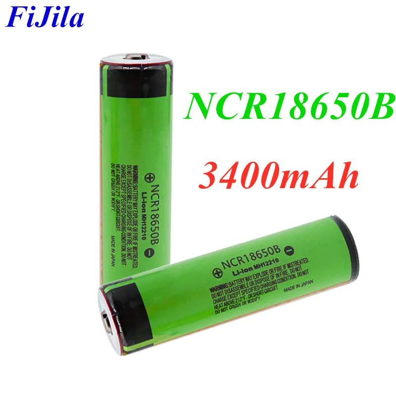 

100% Original Protected 18650 NCR18650B 3.7V Li-ion Battery with 3400mAh for flashlig + PCB use