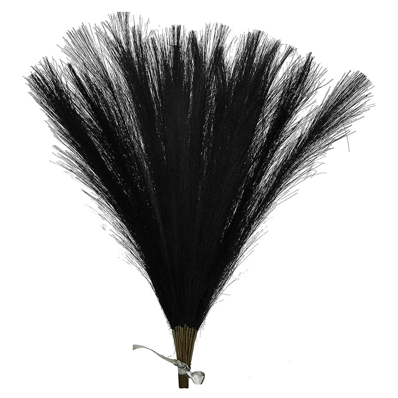 

20 Pcs Artificial Small Silk Pampas Grass Bouquet For Home Wedding Decoration (Black)