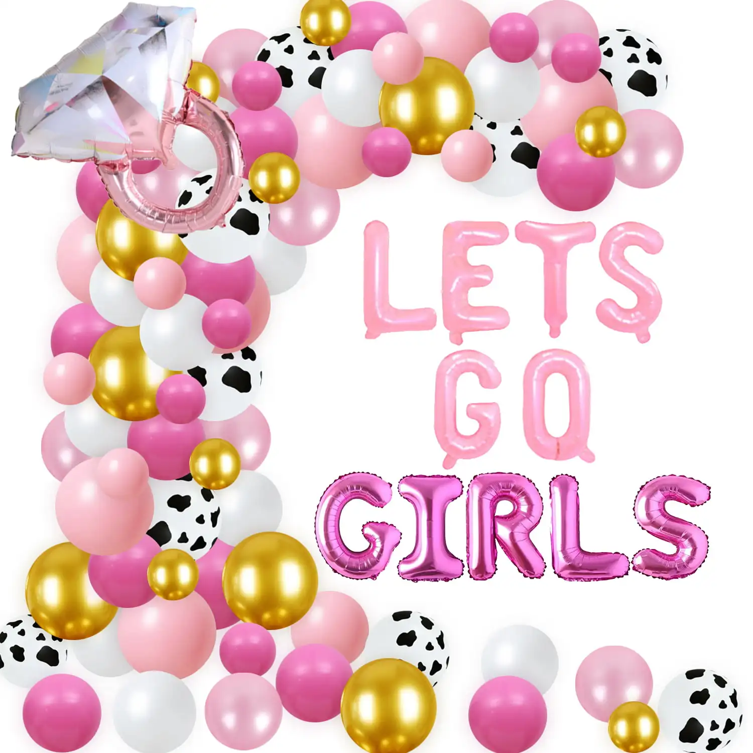 

Cowgirl Theme Bachelorette Party Balloon Arch Kit Lets Go Girls Balloon Banner Western Cowgirl Bridal Shower Party Supplies