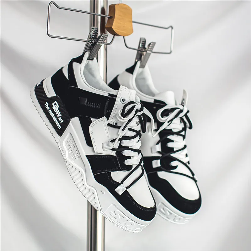 Spring 2023 Blue Platform Men's Sneakers Fashion Outdoor Trainers Men Comfortable Skateboard Shoes Sneakers for Men Basket Homme