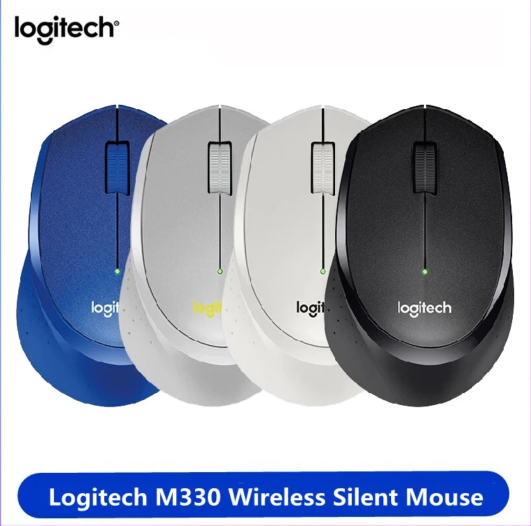 

Original Logitech M330 Wireless Mouse Silent with 2.4GHz USB 1000DPI Optical For Office Home Using PC/Laptop Mouse Gamer