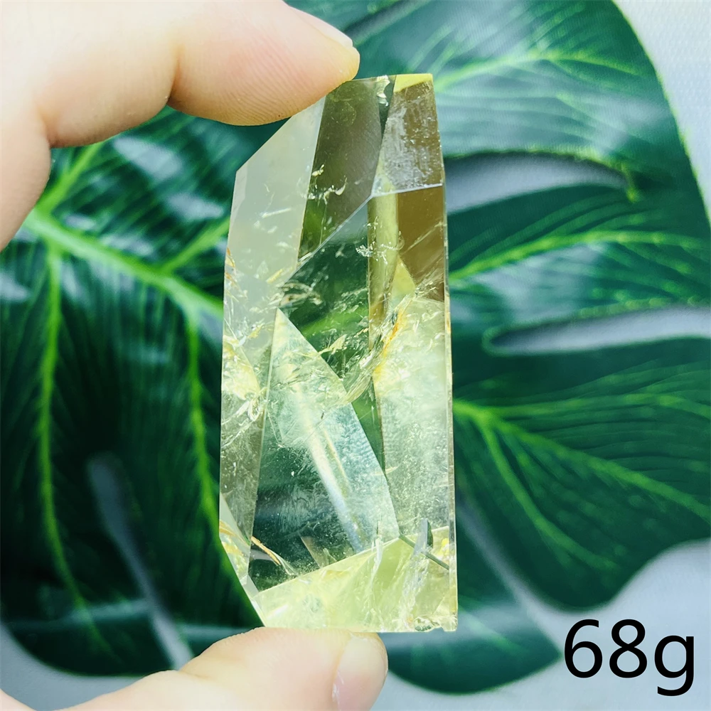 Натуральный желтый драгоценный камень цитрин кристалл радуга прозрачная