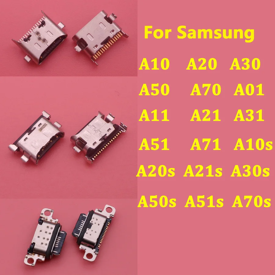 100 шт. зарядное устройство USB зарядный порт док-разъем для Samsung A20 A30 A50 A70 A51 A21s A01 A30s