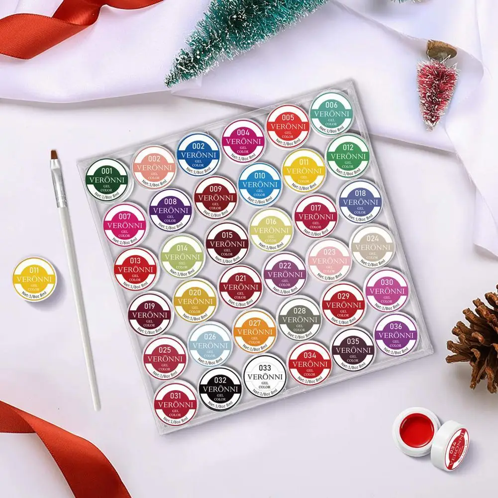 

Nail Polish 5ml x 36 Nail UV Gel Set Pure Color Smell-less Nail Art Nail Tips Extension Tool Set for Beauty