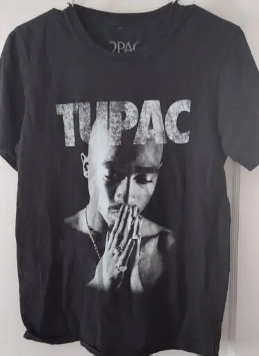2Pac Тупак Шакур футболка маленькие черные молитвенные руки Рип воспоминание