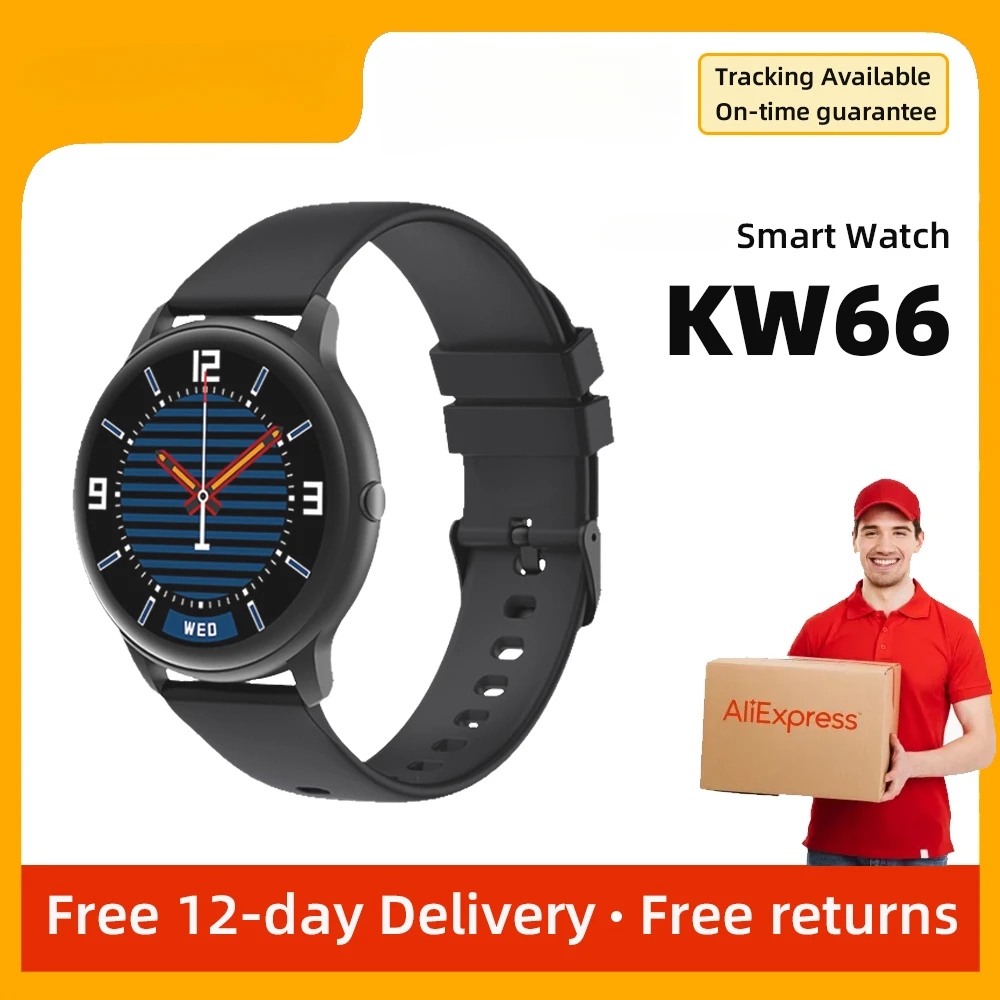 

For Xiaomi IMILAB KW66 Smart Watch Man Women Smartwatch Fitness Tracker Pedometer Heart Rate Monitor Sport Bracelet 2023
