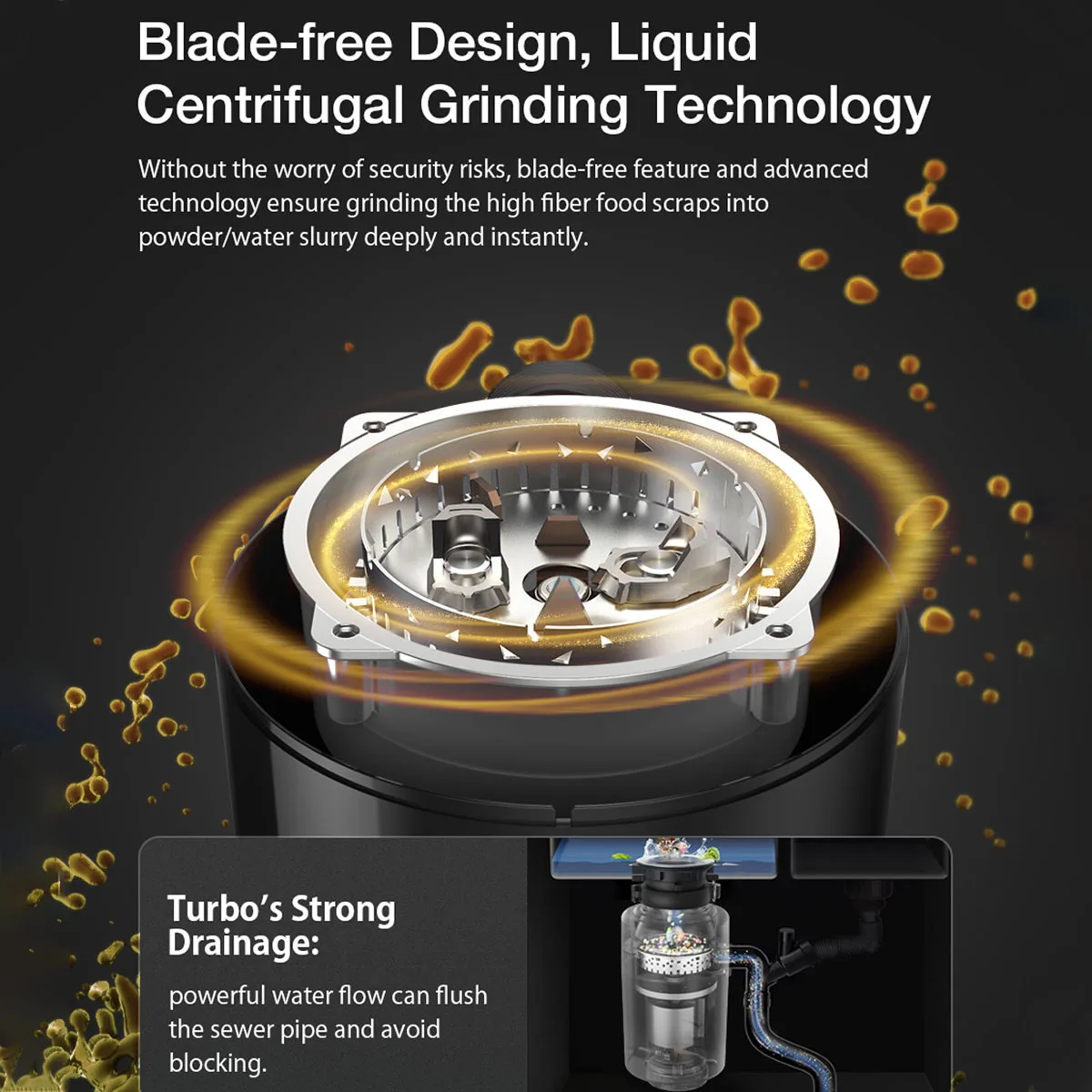 blitzhome bhwd1 380w 840ml 3000rmin food waste disposers home garbage shredder kitchen sink disposal chopper kitchen appliances free global shipping