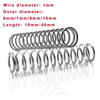 51015 pcs 304 stainless steel compression spring wd 1mmod 6mm7mm8mm10mmlength 60mm 100mm release pressure spring